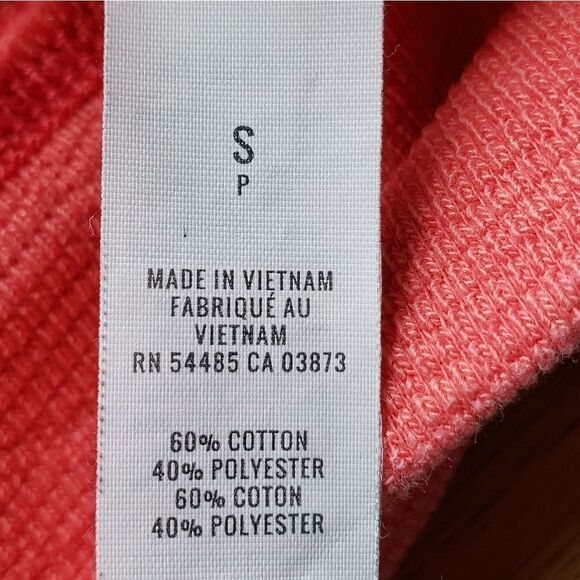 🔹️Aerie Coral "Super Shady" Thermal Knit Long Sleeve Top Small - Picture 9 of 10